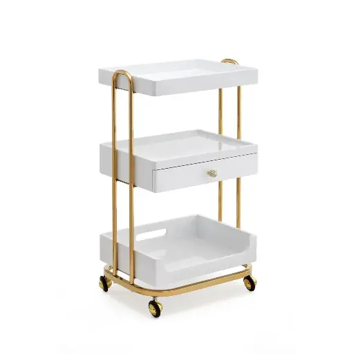 [Alia]  568-140 WHITE — Chariot Élégant Blanc 