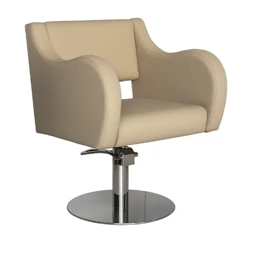 [MKC020-C-01-SILVER-CREME] ROMA DELUXE SILVER CR Fauteuil Coiffure  