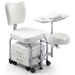 SILLON PEDICURA Y PODOLOGIA TARSE 5 MOTORES BLANCA