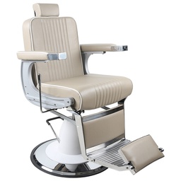 Poltrona da barbiere color crema ORLEANS