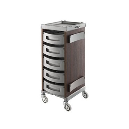 KING WOOD Dark Oak Staining and Storage Cart