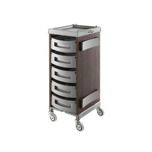 KING WOOD Chêne Foncé Chariot de coloration et rangement